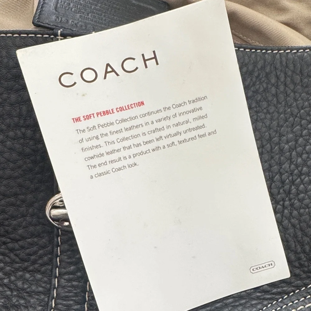 Coach Black Pebble Leather Shoulder Bag